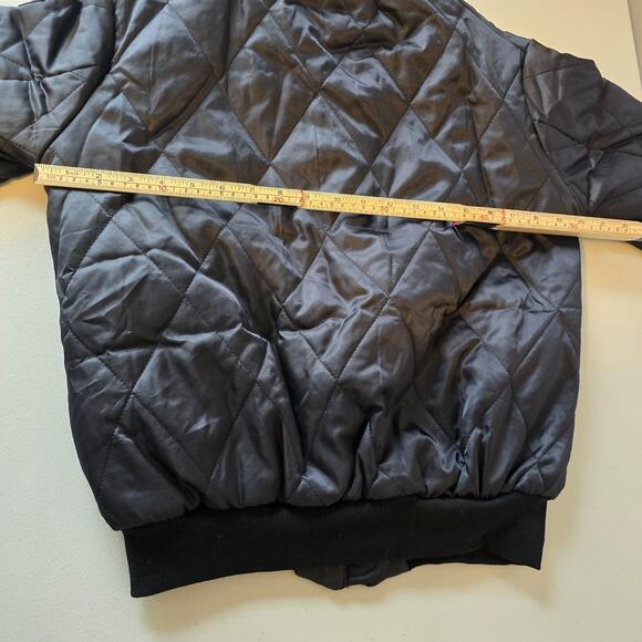Eilly Bazar Quilted Bomber Jacket Women's S Black Zip Up NWOT - Picture 11 of 16